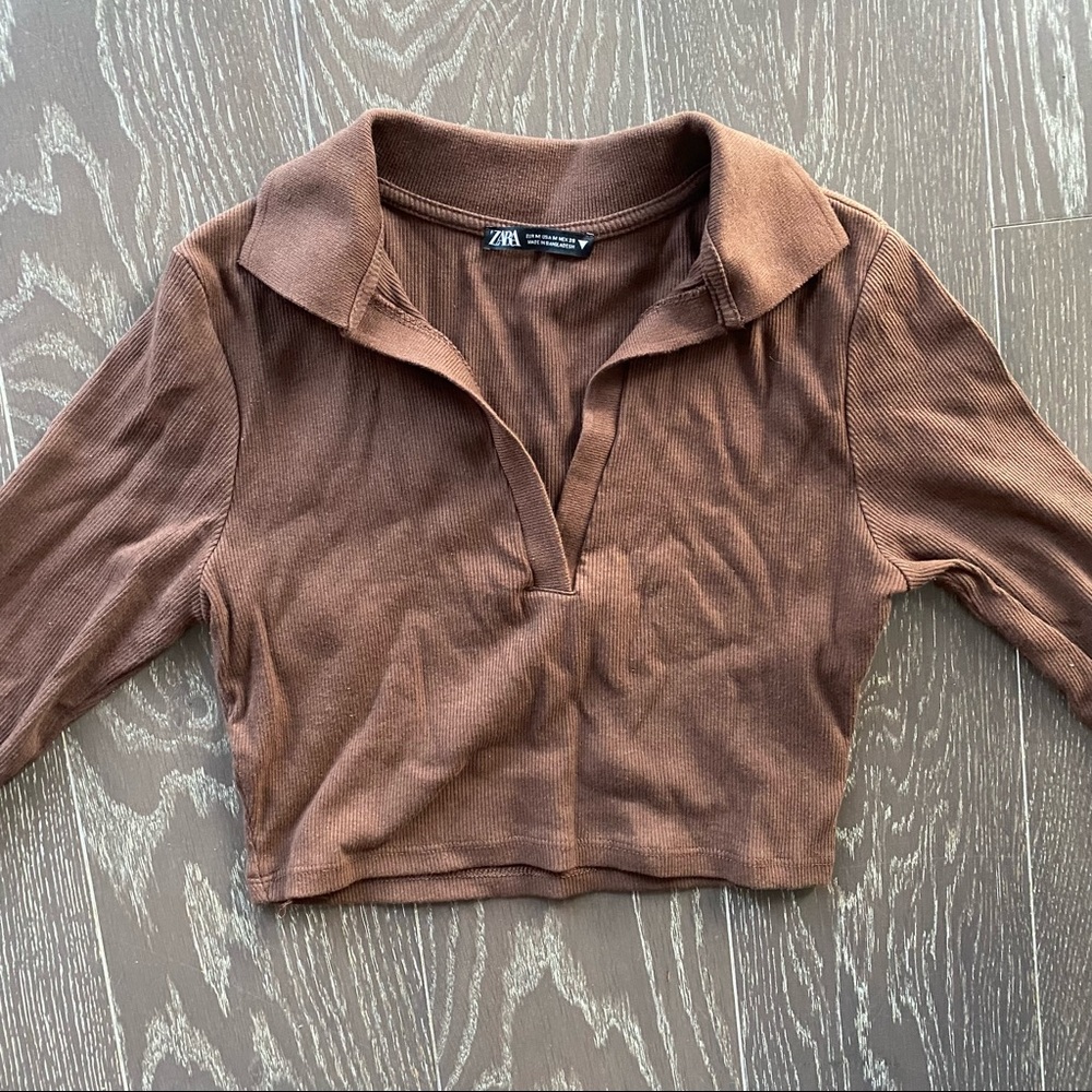 Zara brown long sleeve